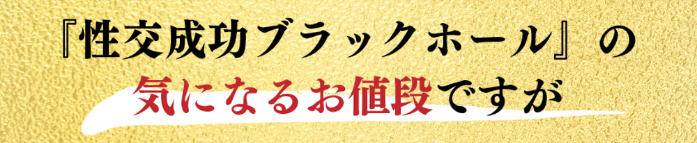 『性交成功ブラックホール』の気になるお値段ですが